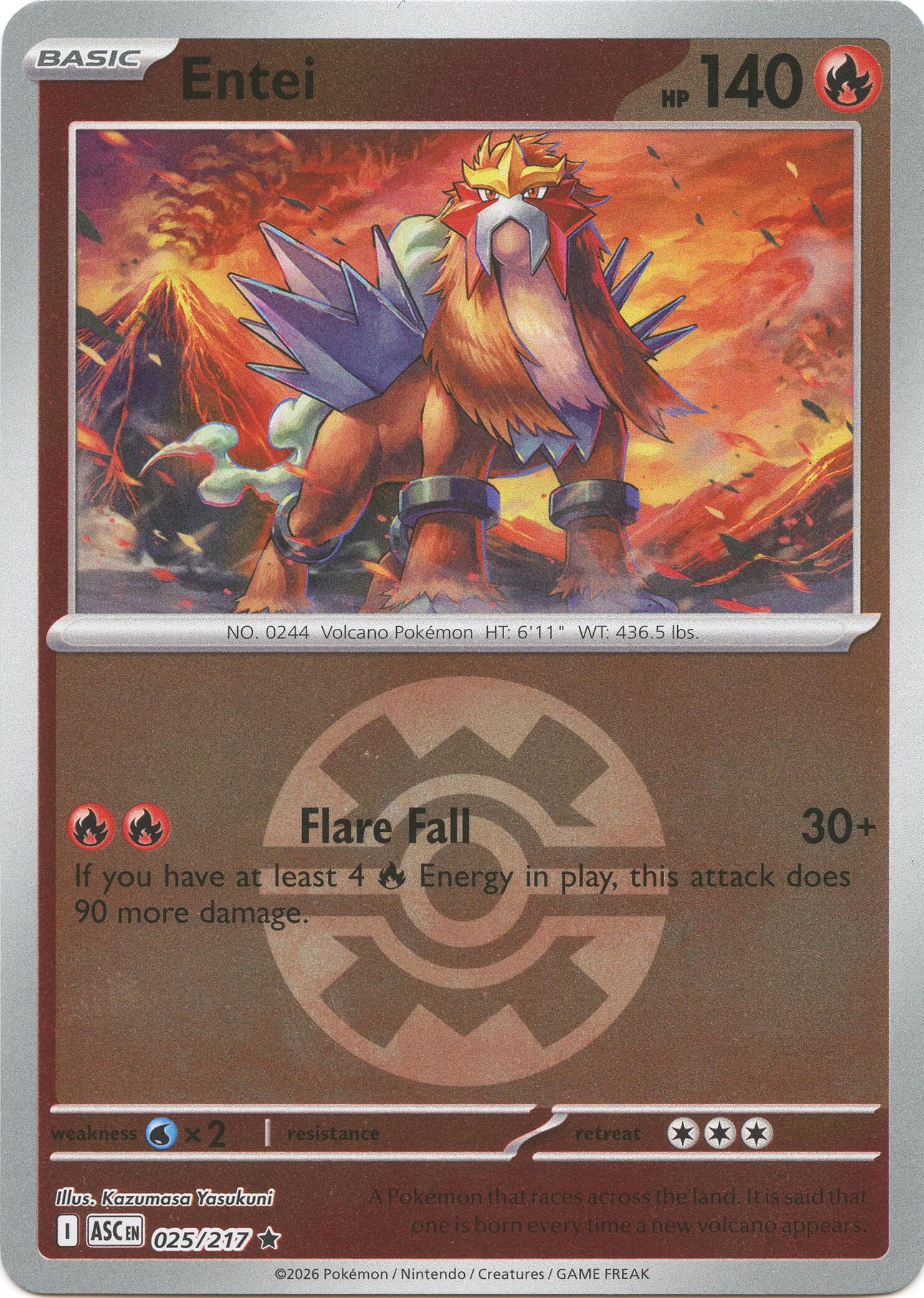 Entei (025/217) (Quick Ball) [Mega Evolution: Ascended Heroes] | Exor Games Truro