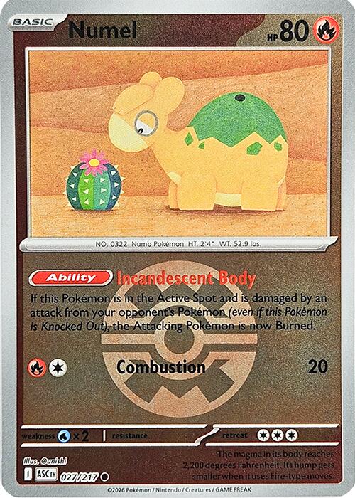 Numel (027/217) (Quick Ball) [Mega Evolution: Ascended Heroes] | Exor Games Truro
