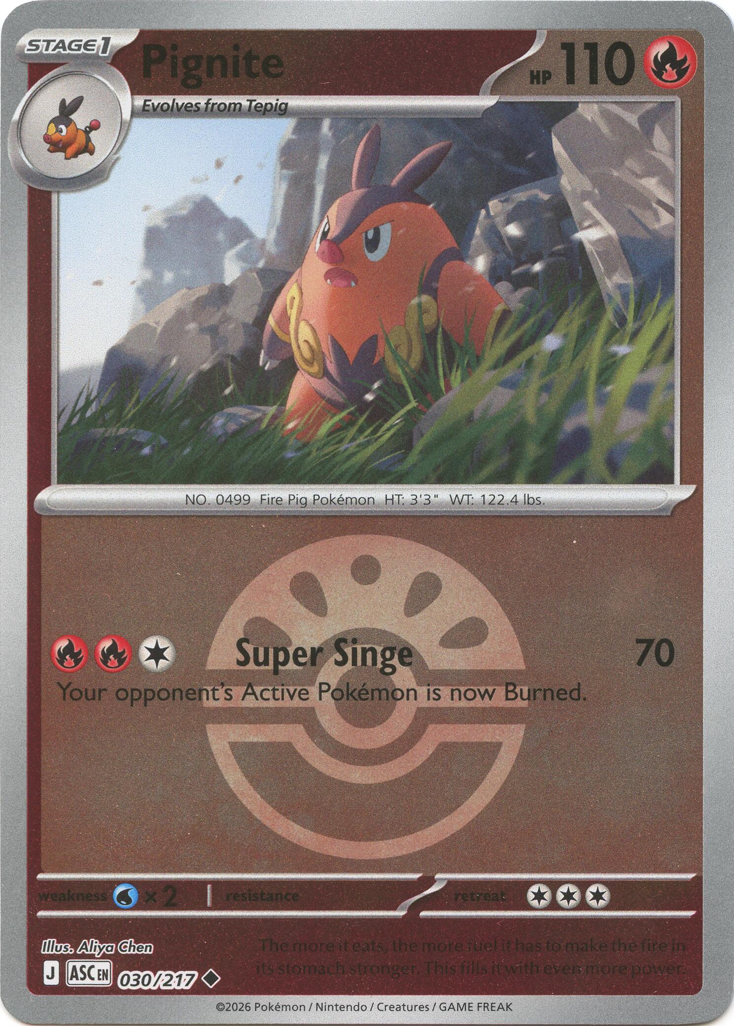 Pignite (030/217) (Friend Ball) [Mega Evolution: Ascended Heroes] | Exor Games Truro