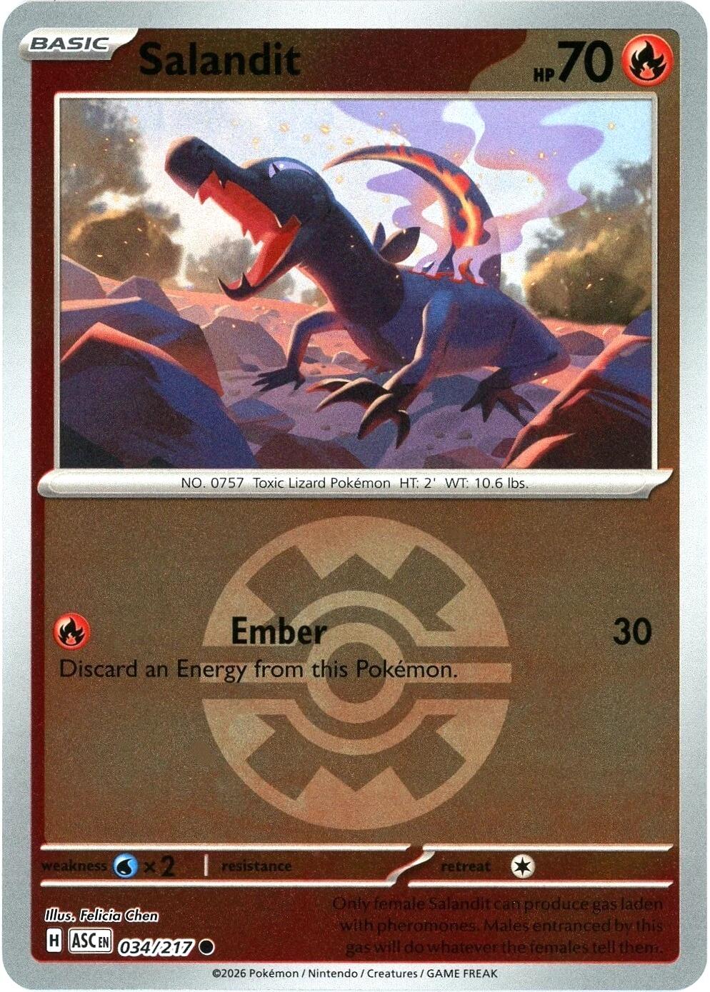 Salandit (034/217) (Quick Ball) [Mega Evolution: Ascended Heroes] | Exor Games Truro
