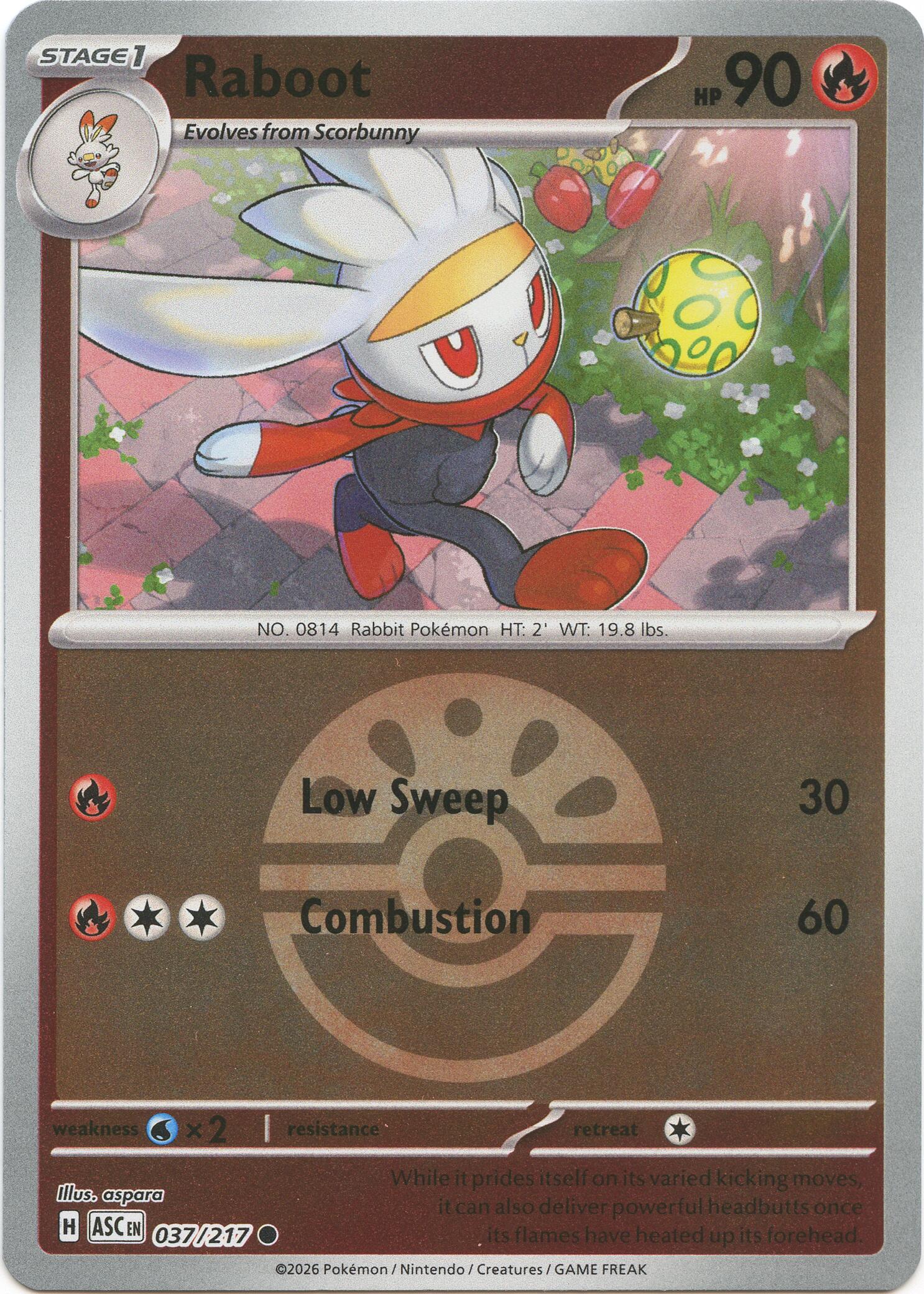 Raboot (037/217) (Friend Ball) [Mega Evolution: Ascended Heroes] | Exor Games Truro
