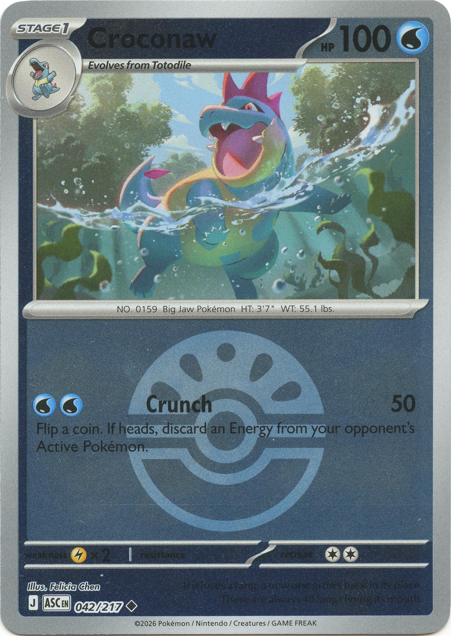 Croconaw (042/217) (Friend Ball) [Mega Evolution: Ascended Heroes] | Exor Games Truro