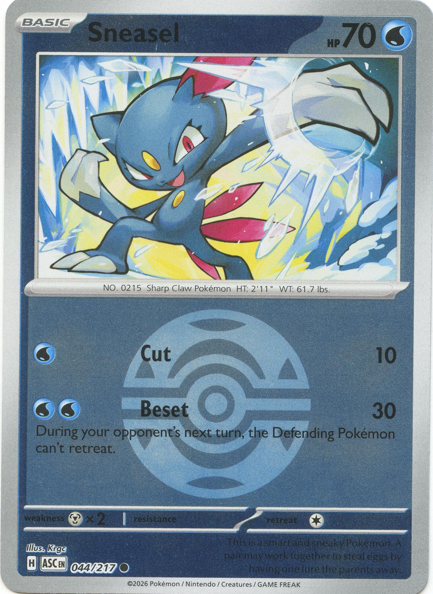Sneasel (044/217) (Dusk Ball) [Mega Evolution: Ascended Heroes] | Exor Games Truro