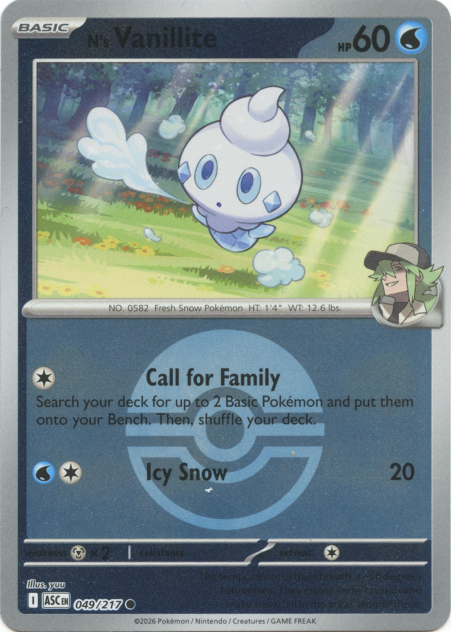 N's Vanillite (049/217) (Poke Ball) [Mega Evolution: Ascended Heroes] | Exor Games Truro