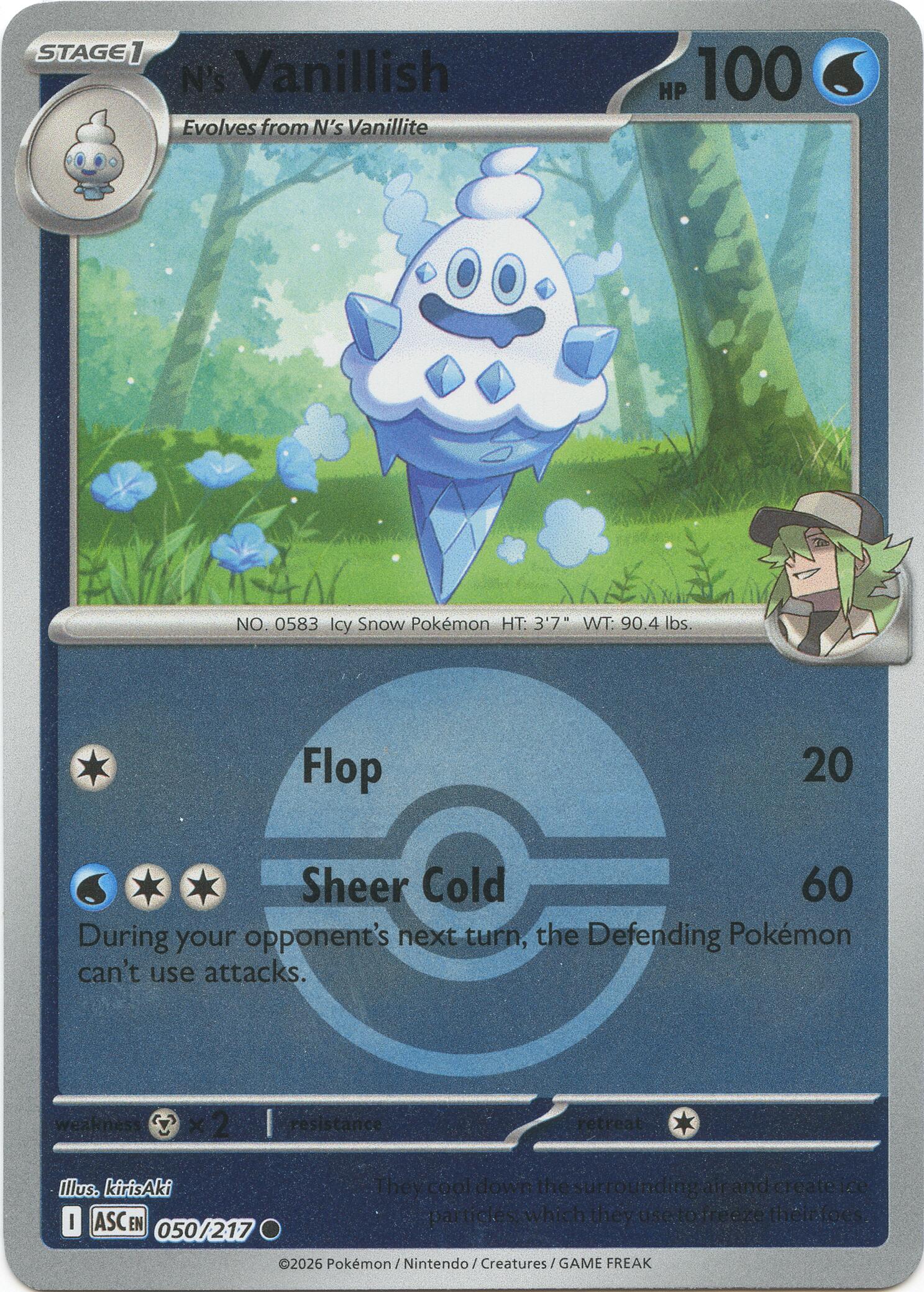 N's Vanillish (050/217) (Poke Ball) [Mega Evolution: Ascended Heroes] | Exor Games Truro