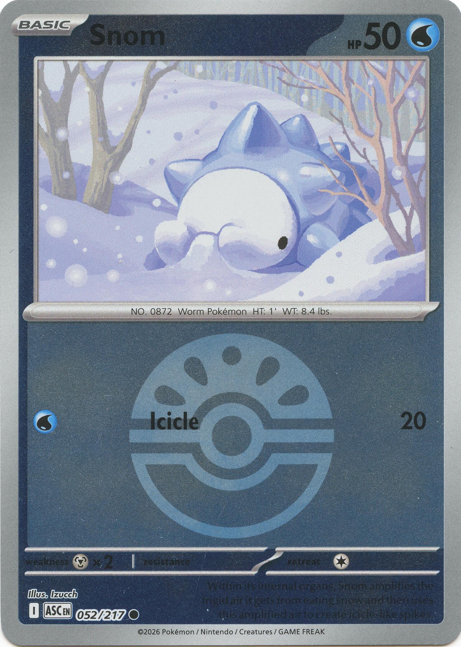 Snom (052/217) (Friend Ball) [Mega Evolution: Ascended Heroes] | Exor Games Truro