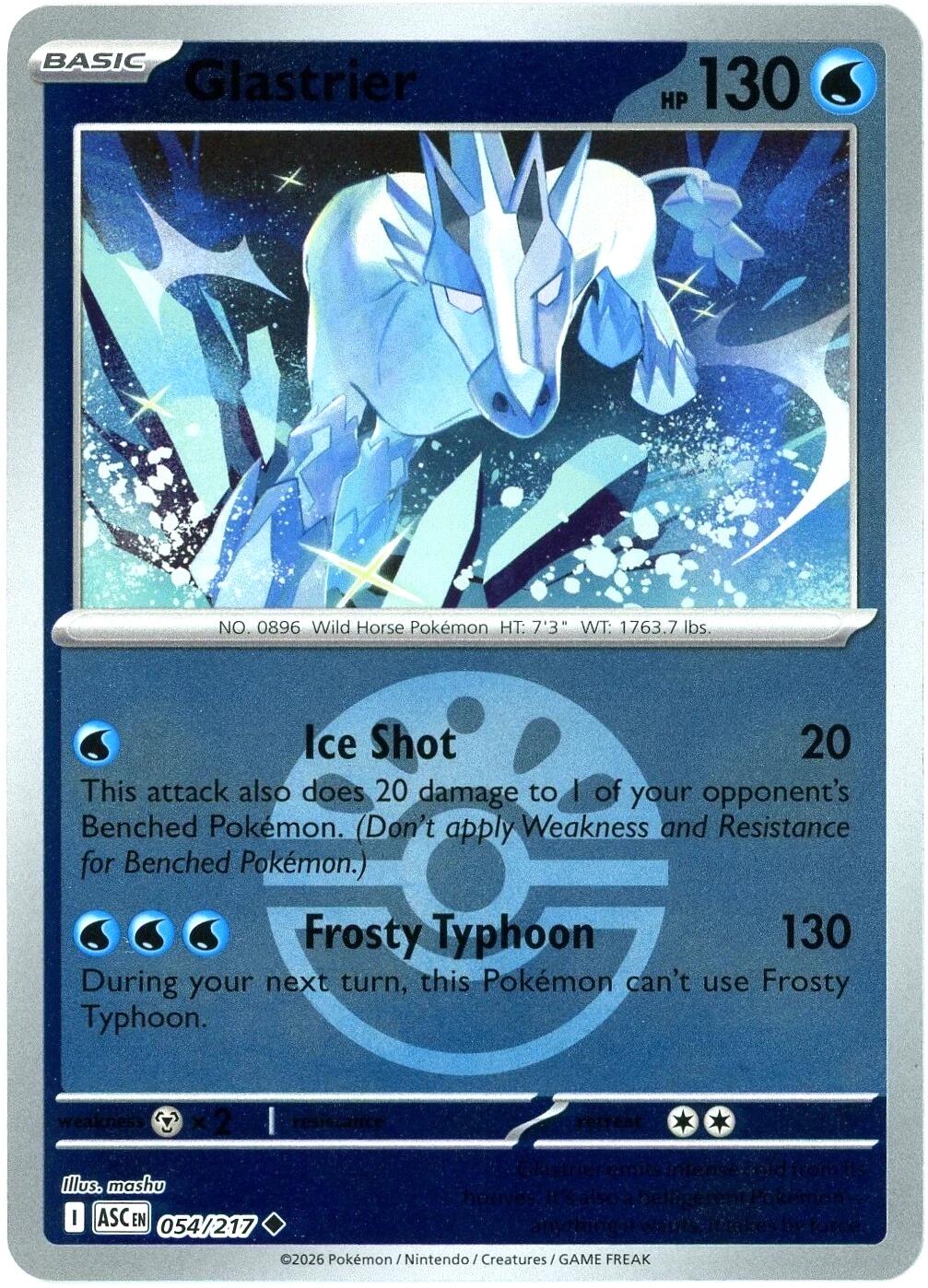 Glastrier (054/217) (Friend Ball) [Mega Evolution: Ascended Heroes] | Exor Games Truro
