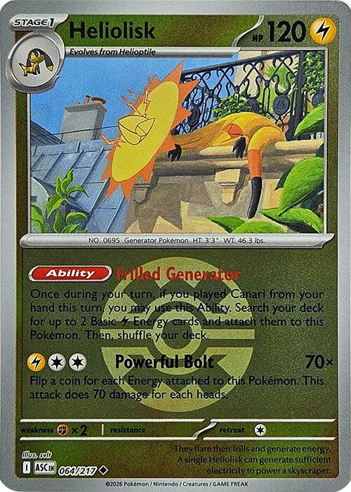 Heliolisk (064/217) (Quick Ball) [Mega Evolution: Ascended Heroes] | Exor Games Truro