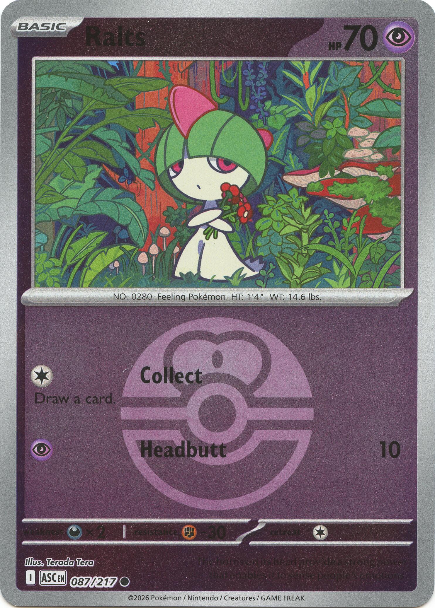 Ralts (087/217) (Love Ball) [Mega Evolution: Ascended Heroes] | Exor Games Truro