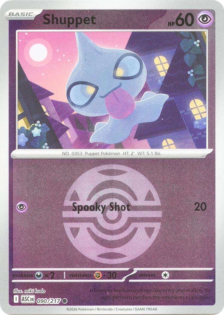 Shuppet (090/217) (Dusk Ball) [Mega Evolution: Ascended Heroes] | Exor Games Truro