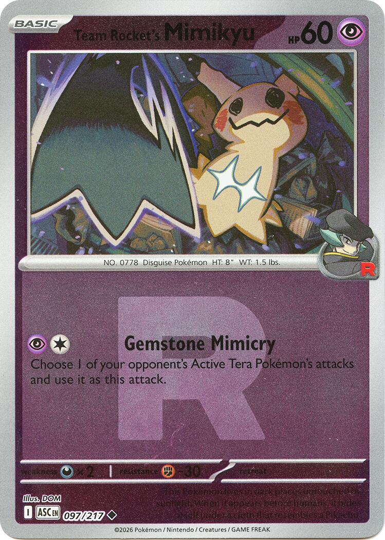 Team Rocket's Mimikyu (097/217) (Team Rocket) [Mega Evolution: Ascended Heroes] | Exor Games Truro