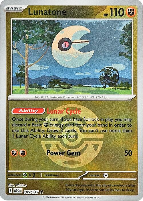 Lunatone (105/217) (Dusk Ball) [Mega Evolution: Ascended Heroes] | Exor Games Truro