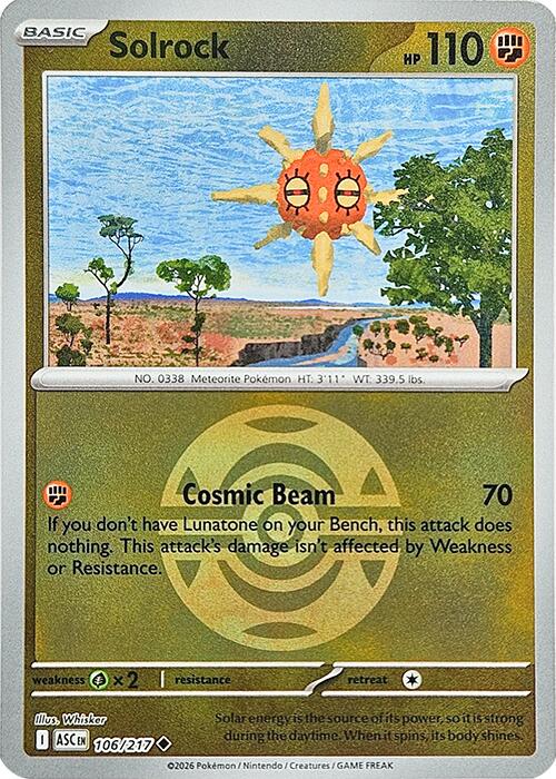 Solrock (106/217) (Dusk Ball) [Mega Evolution: Ascended Heroes] | Exor Games Truro