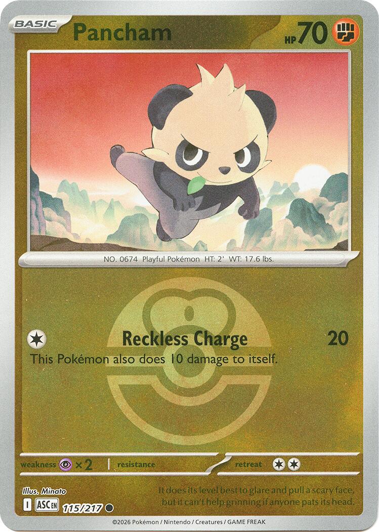 Pancham (115/217) (Love Ball) [Mega Evolution: Ascended Heroes] | Exor Games Truro
