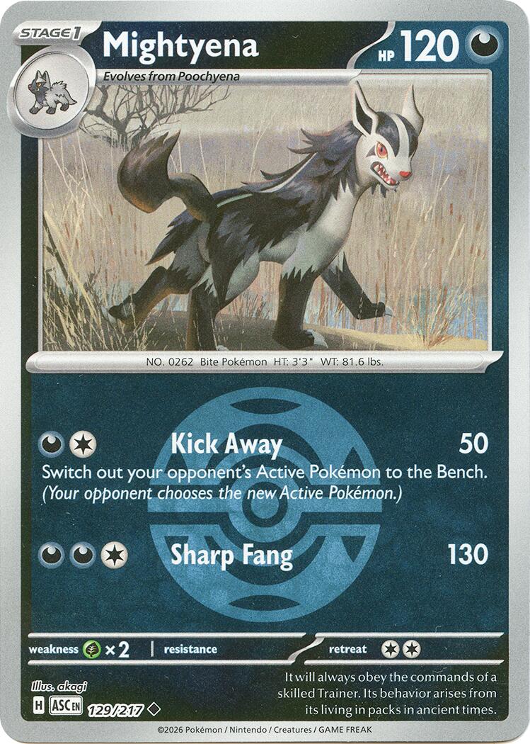 Mightyena (129/217) (Dusk Ball) [Mega Evolution: Ascended Heroes] | Exor Games Truro