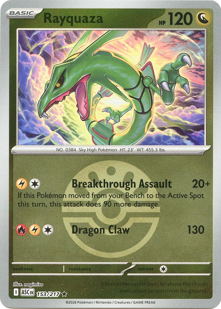 Rayquaza (153/217) (Friend Ball) [Mega Evolution: Ascended Heroes] | Exor Games Truro