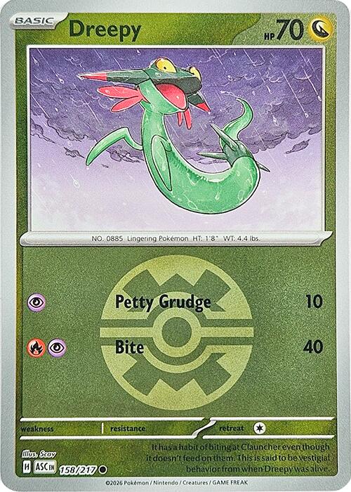 Dreepy (158/217) (Quick Ball) [Mega Evolution: Ascended Heroes] | Exor Games Truro
