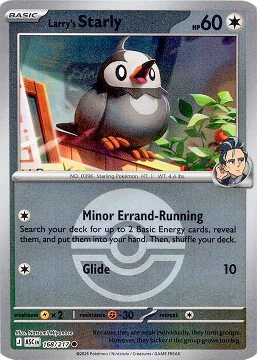 Larry's Starly (168/217) (Poke Ball) [Mega Evolution: Ascended Heroes] | Exor Games Truro