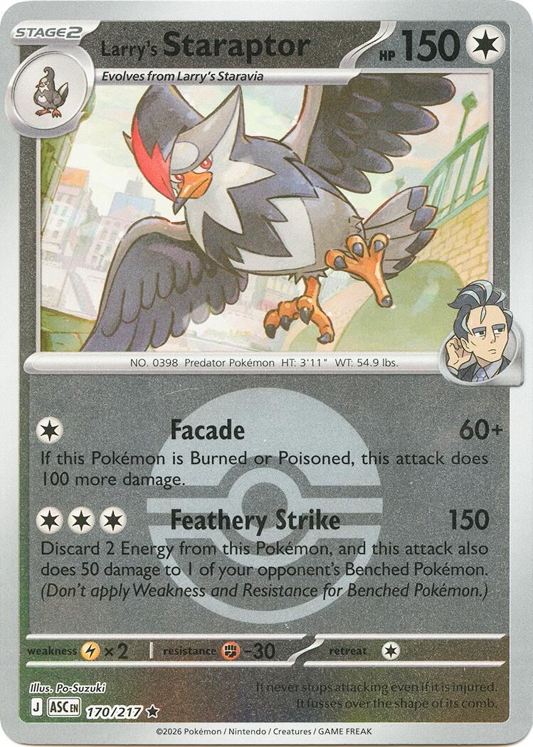 Larry's Staraptor (170/217) (Poke Ball) [Mega Evolution: Ascended Heroes] | Exor Games Truro