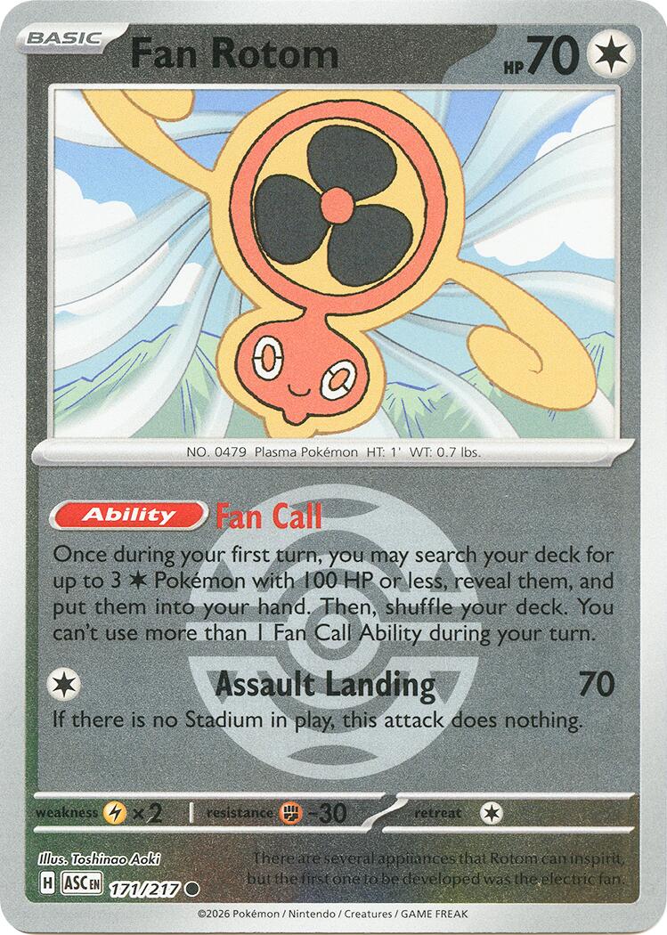 Fan Rotom (171/217) (Dusk Ball) [Mega Evolution: Ascended Heroes] | Exor Games Truro