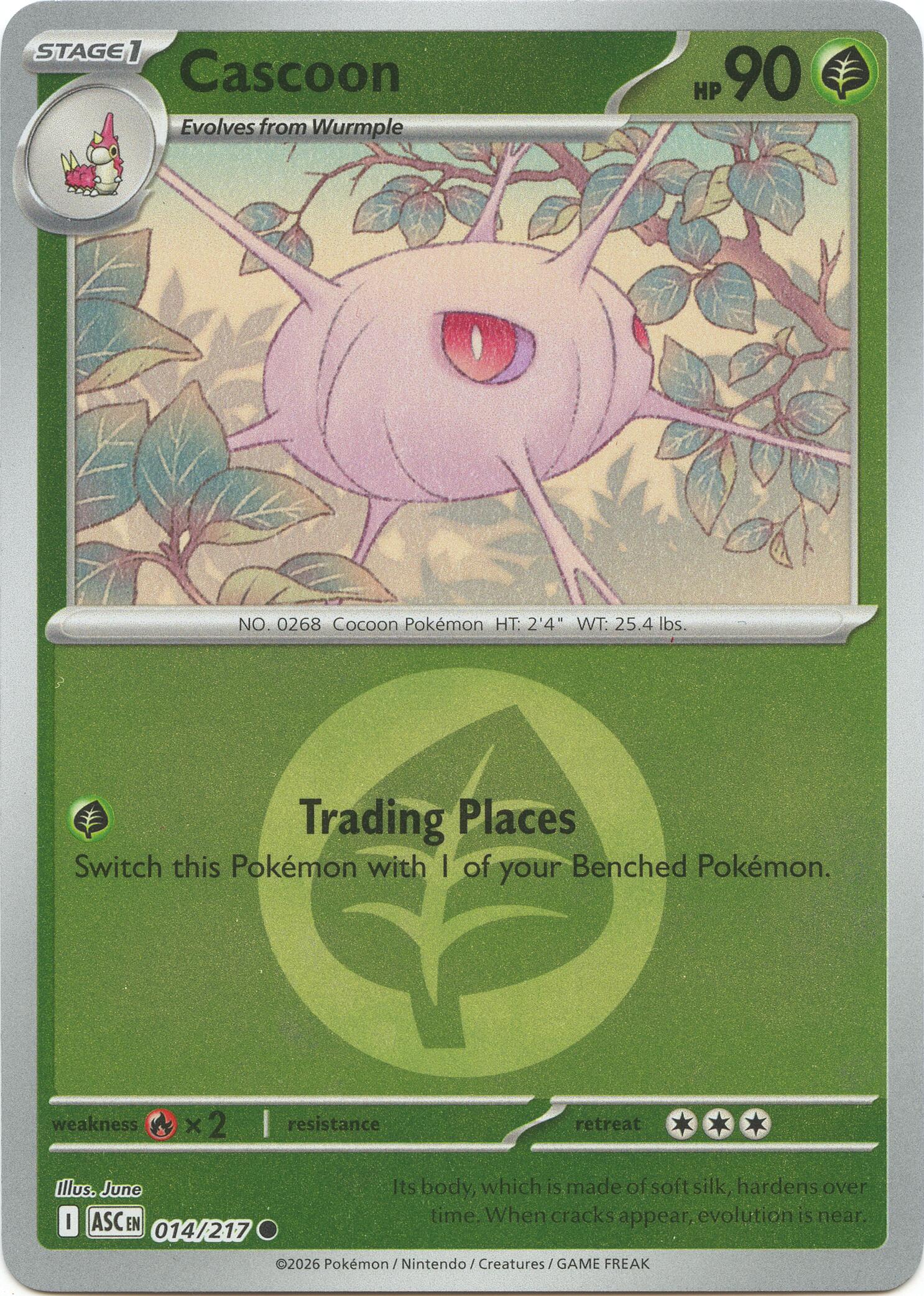 Cascoon (014/217) (Energy Symbol Pattern) [Mega Evolution: Ascended Heroes] | Exor Games Truro