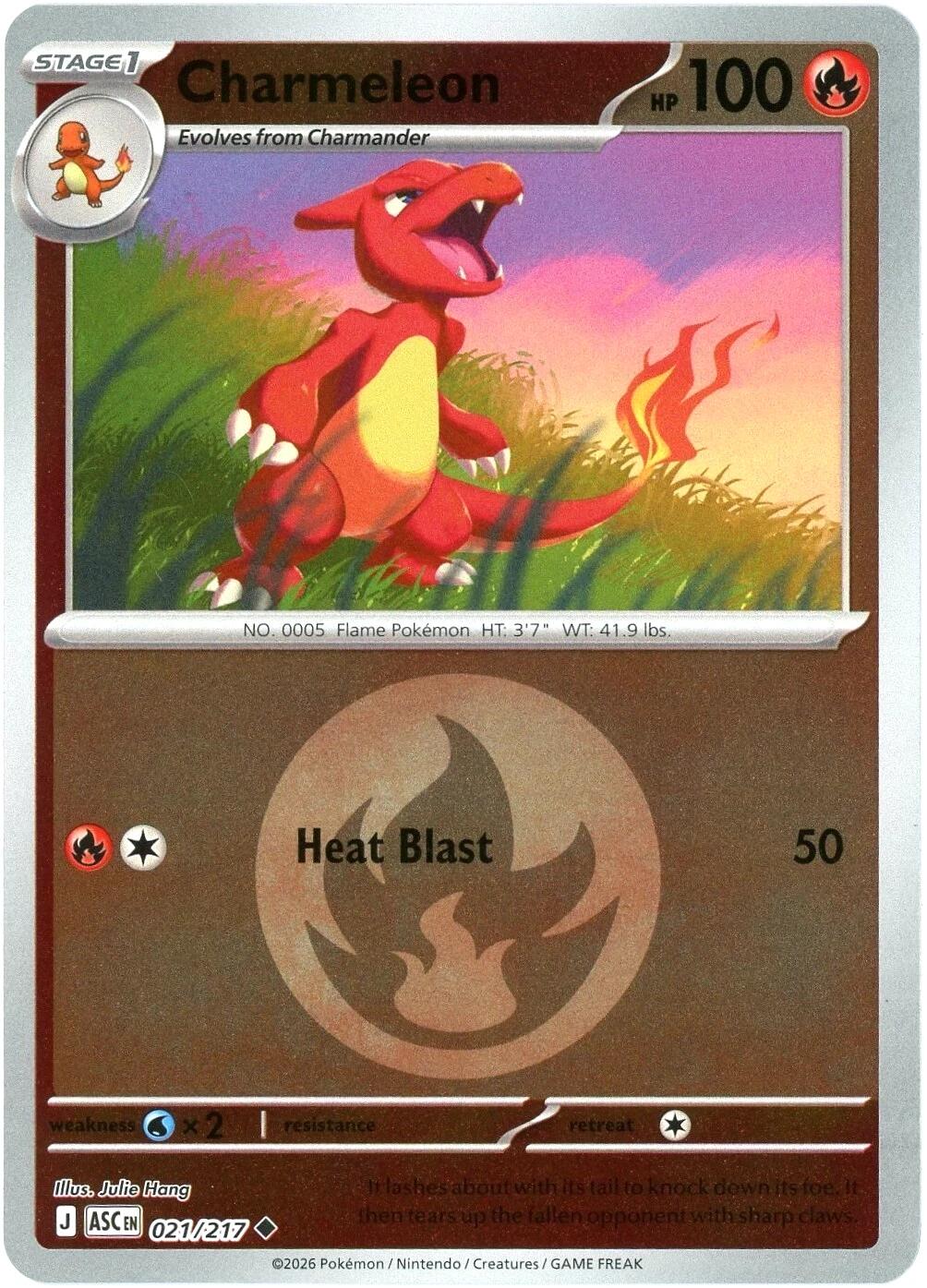 Charmeleon (021/217) (Energy Symbol Pattern) [Mega Evolution: Ascended Heroes] | Exor Games Truro