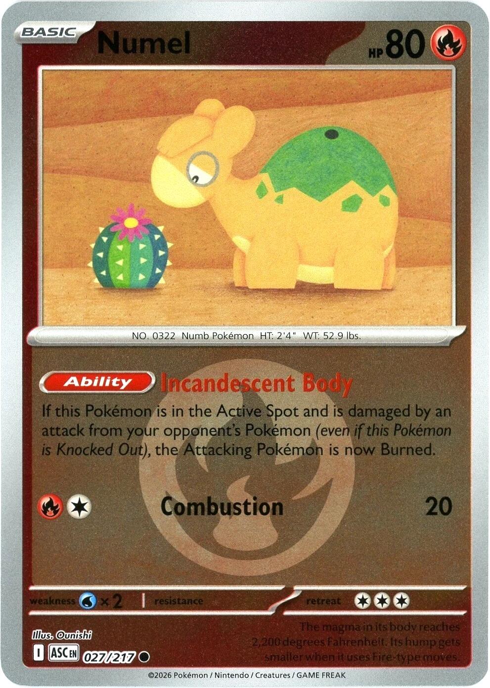 Numel (027/217) (Energy Symbol Pattern) [Mega Evolution: Ascended Heroes] | Exor Games Truro