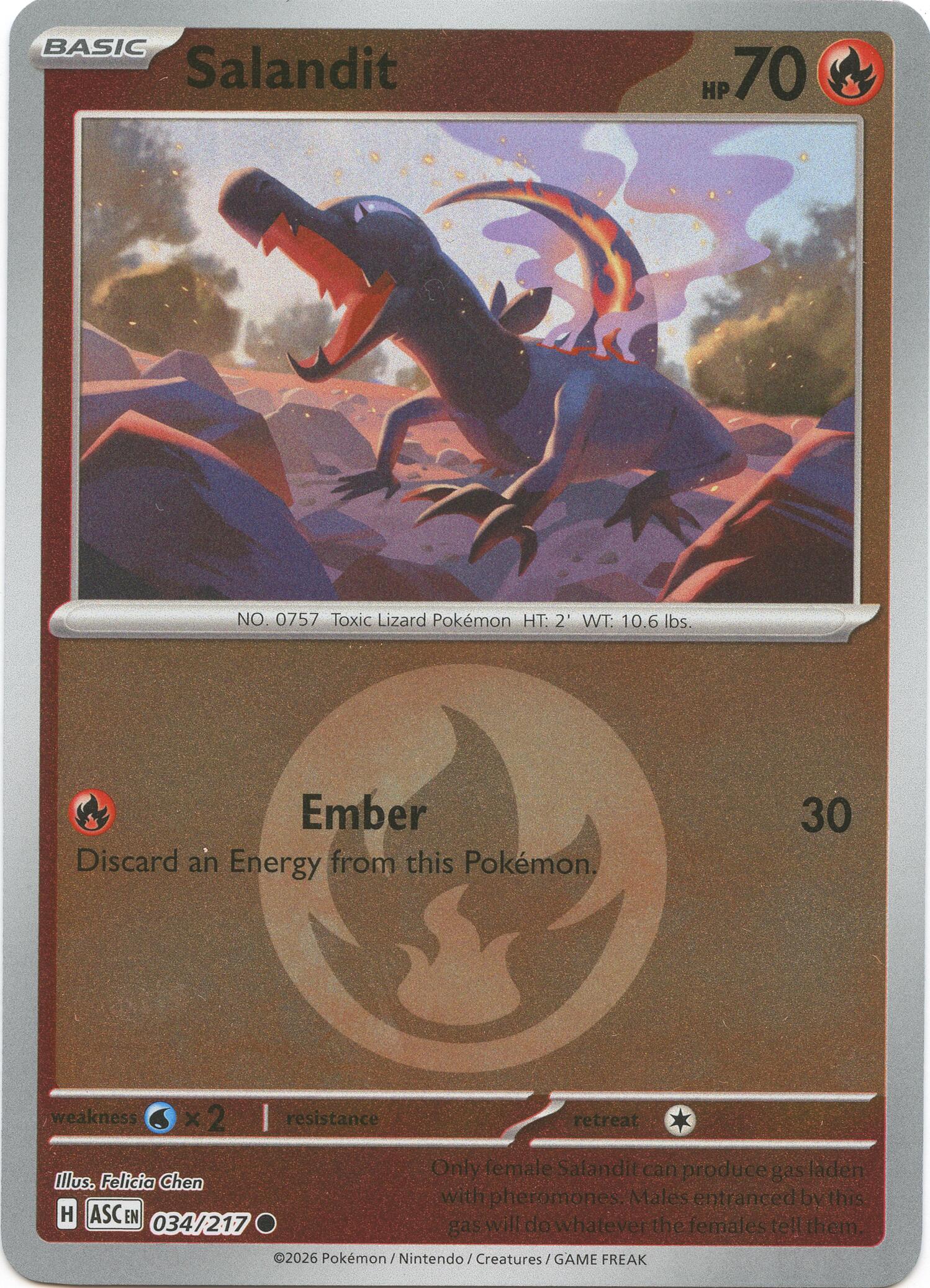 Salandit (034/217) (Energy Symbol Pattern) [Mega Evolution: Ascended Heroes] | Exor Games Truro