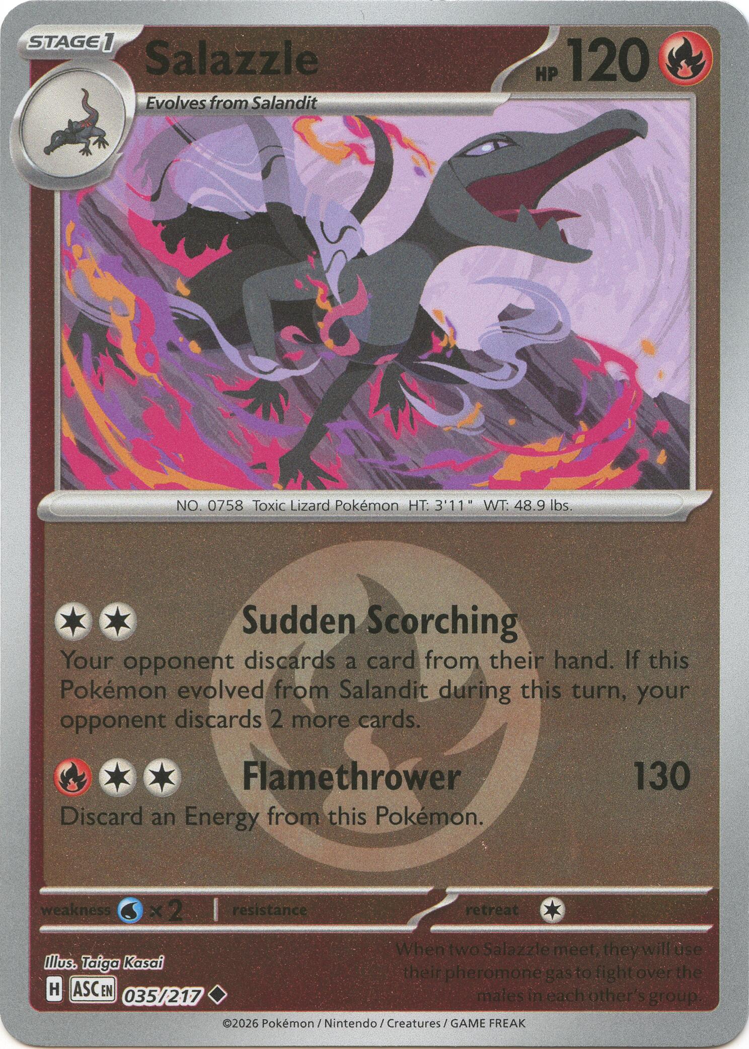Salazzle (035/217) (Energy Symbol Pattern) [Mega Evolution: Ascended Heroes] | Exor Games Truro