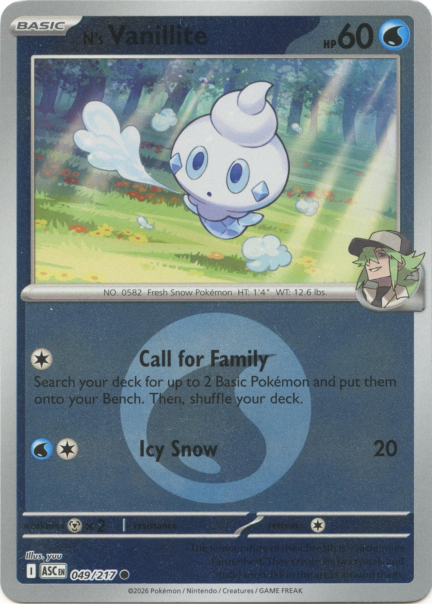N's Vanillite (049/217) (Energy Symbol Pattern) [Mega Evolution: Ascended Heroes] | Exor Games Truro