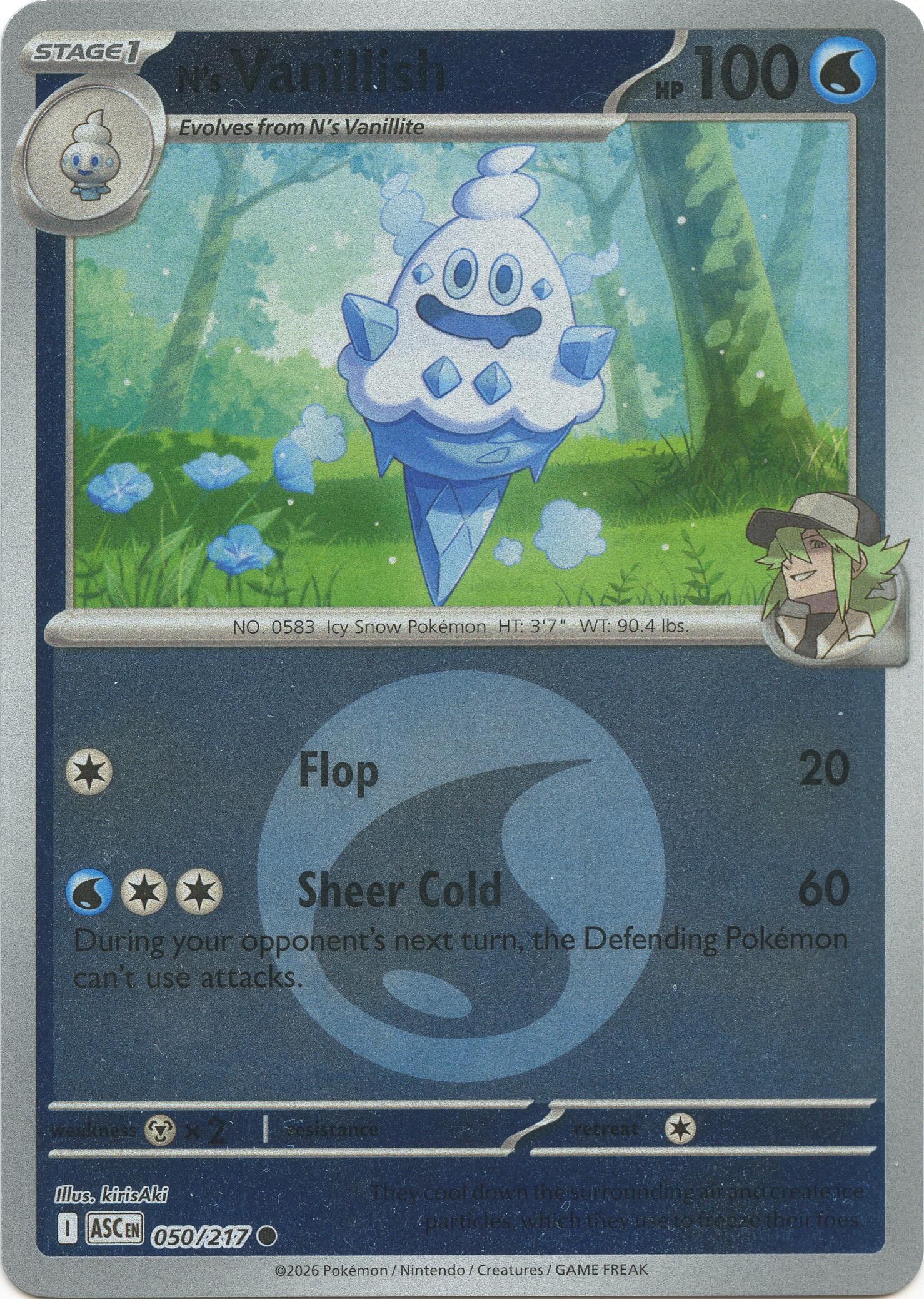 N's Vanillish (050/217) (Energy Symbol Pattern) [Mega Evolution: Ascended Heroes] | Exor Games Truro