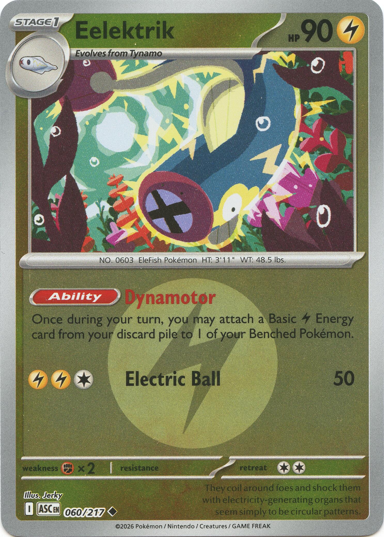Eelektrik (060/217) (Energy Symbol Pattern) [Mega Evolution: Ascended Heroes] | Exor Games Truro