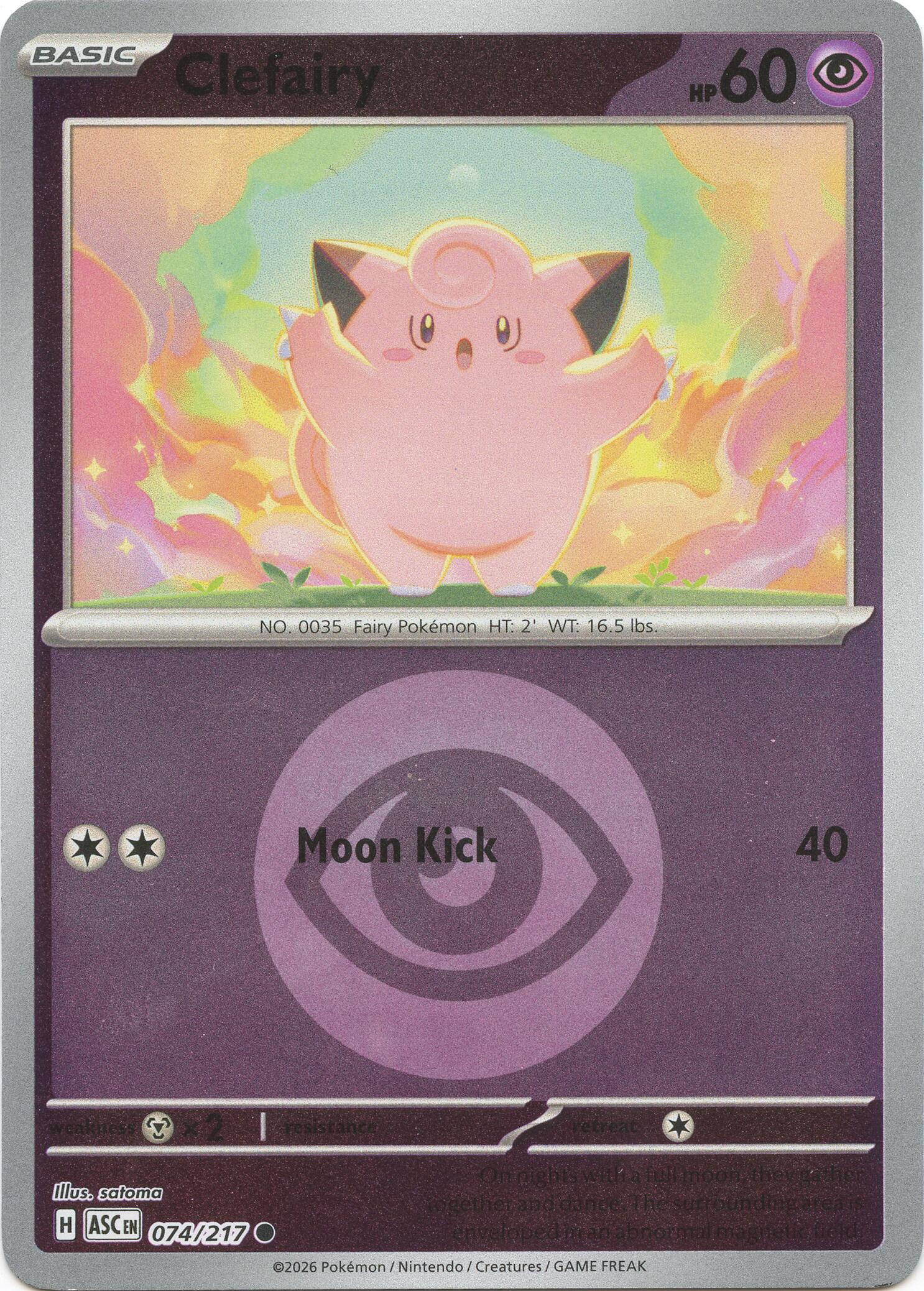 Clefairy (074/217) (Energy Symbol Pattern) [Mega Evolution: Ascended Heroes] | Exor Games Truro