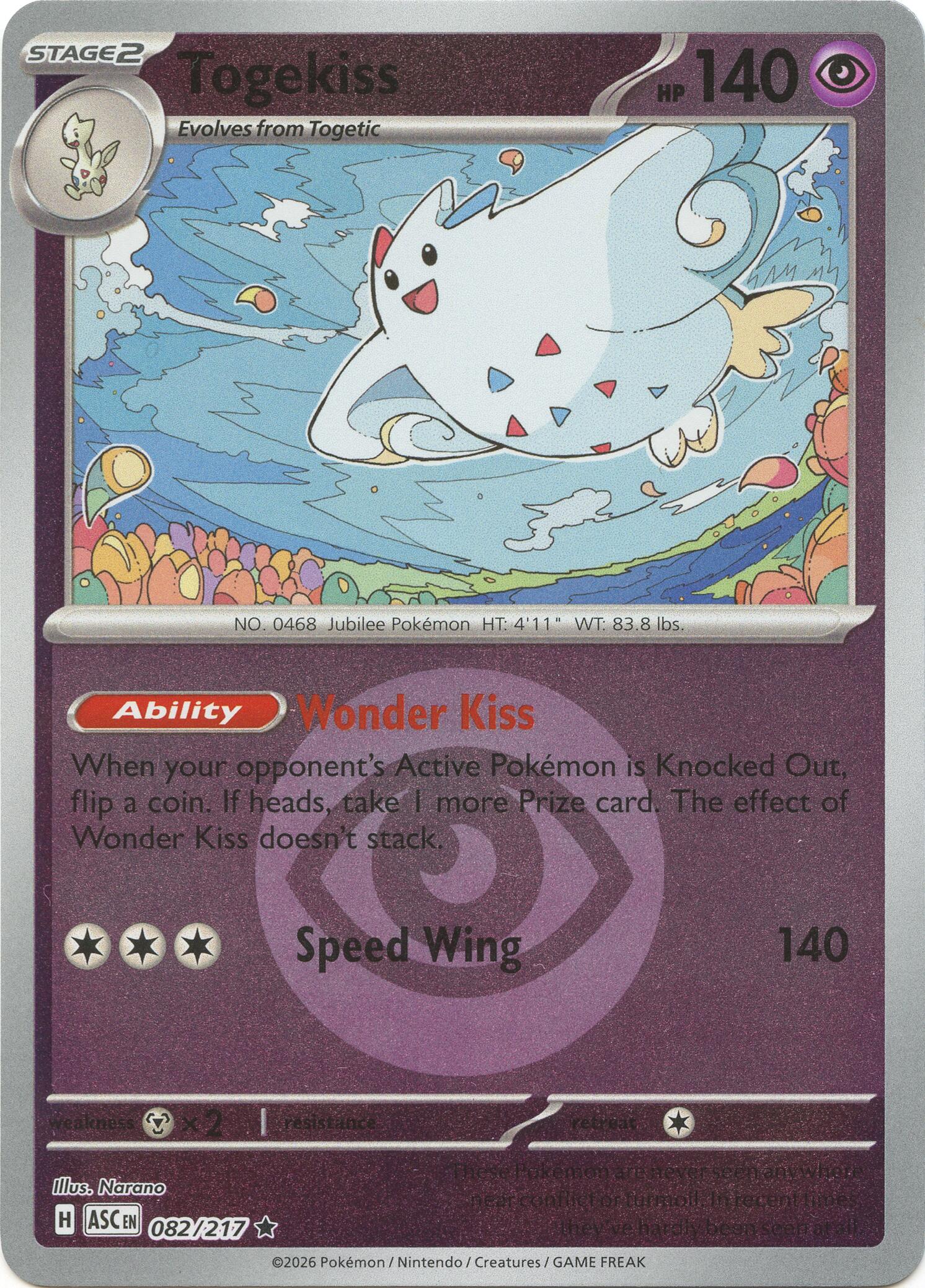 Togekiss (082/217) (Energy Symbol Pattern) [Mega Evolution: Ascended Heroes] | Exor Games Truro