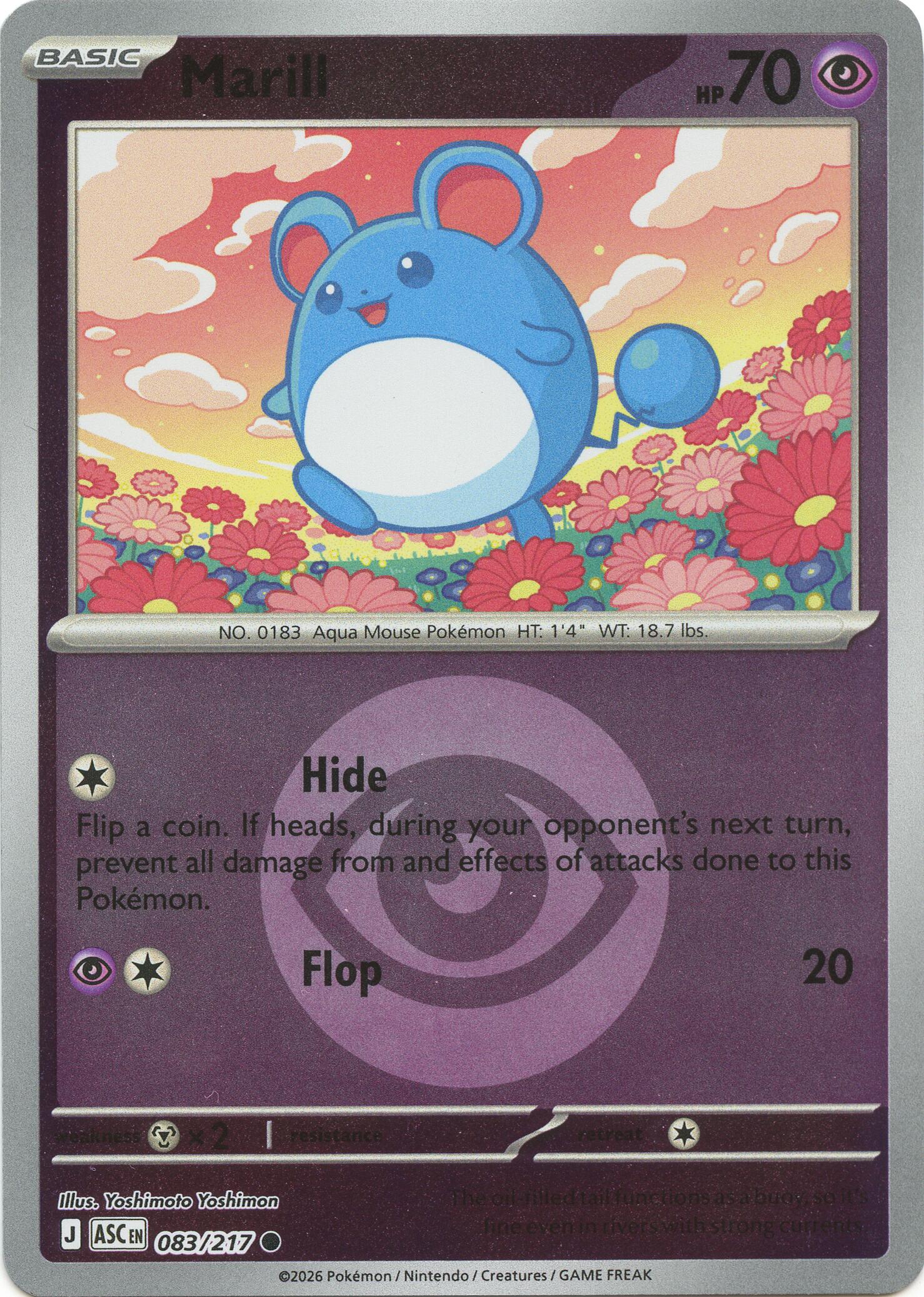 Marill (083/217) (Energy Symbol Pattern) [Mega Evolution: Ascended Heroes] | Exor Games Truro