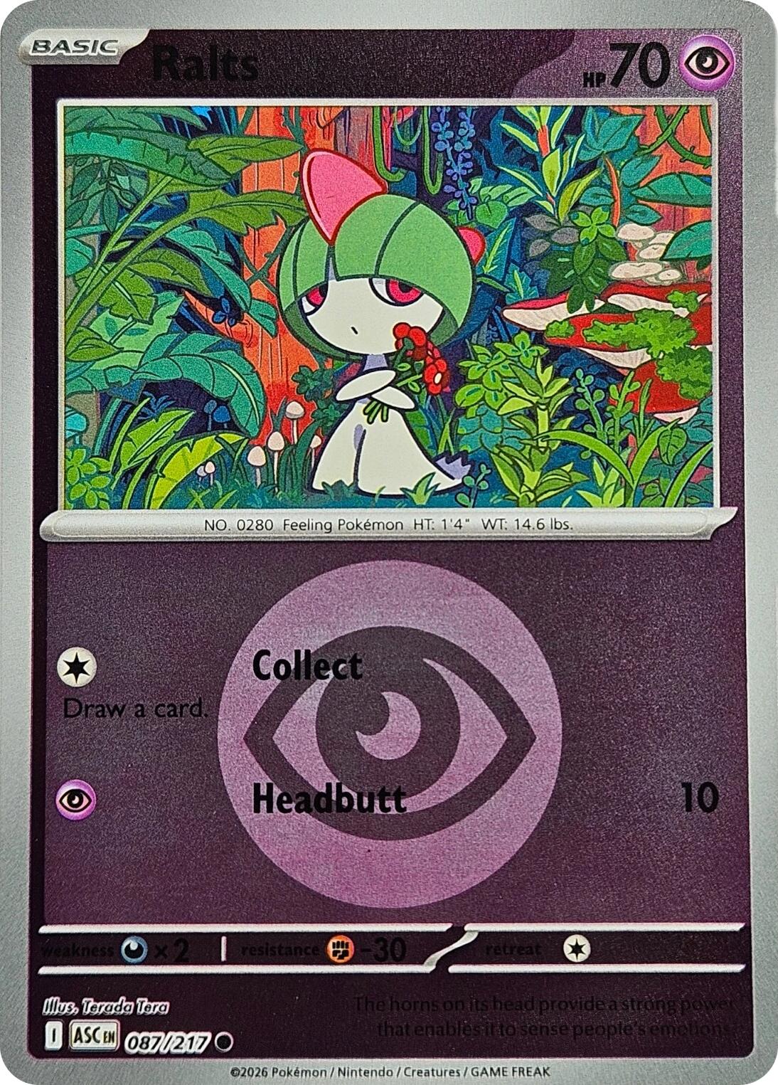 Ralts (087/217) (Energy Symbol Pattern) [Mega Evolution: Ascended Heroes] | Exor Games Truro