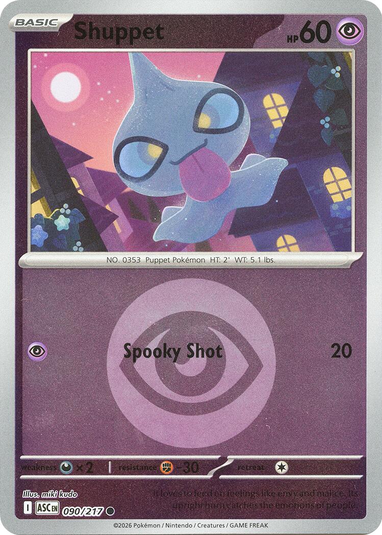 Shuppet (090/217) (Energy Symbol Pattern) [Mega Evolution: Ascended Heroes] | Exor Games Truro