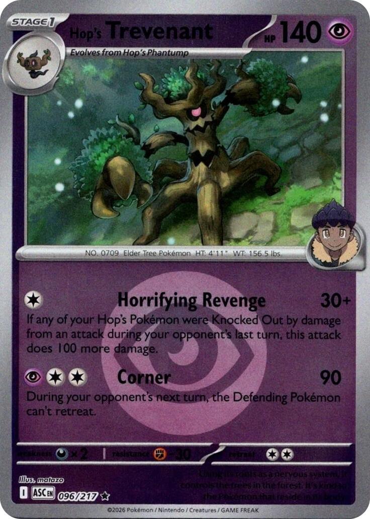 Hop's Trevenant (096/217) (Energy Symbol Pattern) [Mega Evolution: Ascended Heroes] | Exor Games Truro