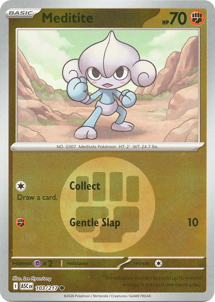 Meditite (103/217) (Energy Symbol Pattern) [Mega Evolution: Ascended Heroes] | Exor Games Truro