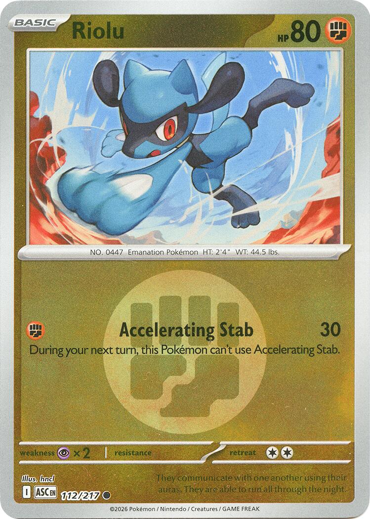 Riolu (112/217) (Energy Symbol Pattern) [Mega Evolution: Ascended Heroes] | Exor Games Truro