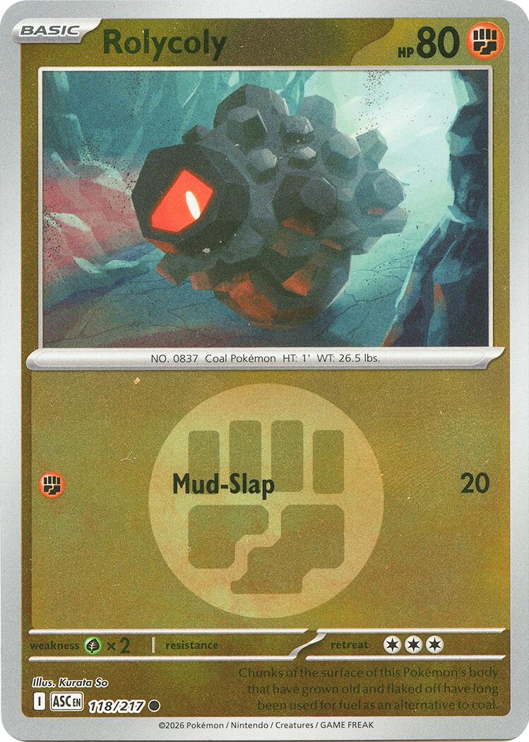 Rolycoly (118/217) (Energy Symbol Pattern) [Mega Evolution: Ascended Heroes] | Exor Games Truro