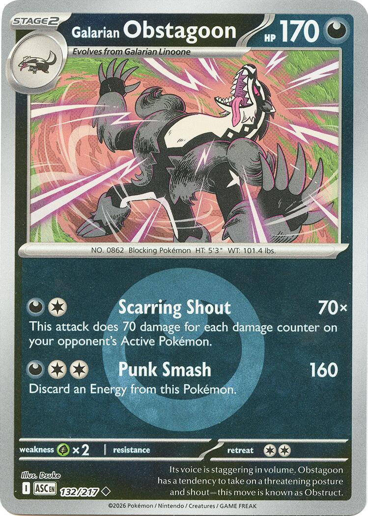 Galarian Obstagoon (132/217) (Energy Symbol Pattern) [Mega Evolution: Ascended Heroes] | Exor Games Truro