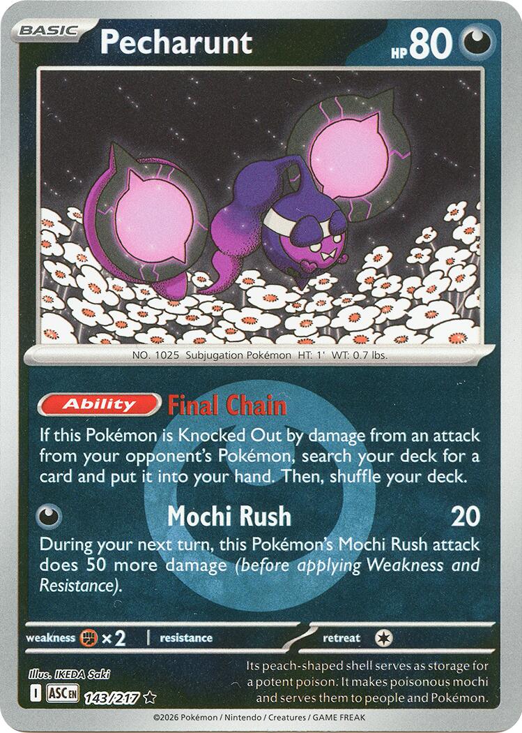 Pecharunt (143/217) (Energy Symbol Pattern) [Mega Evolution: Ascended Heroes] | Exor Games Truro