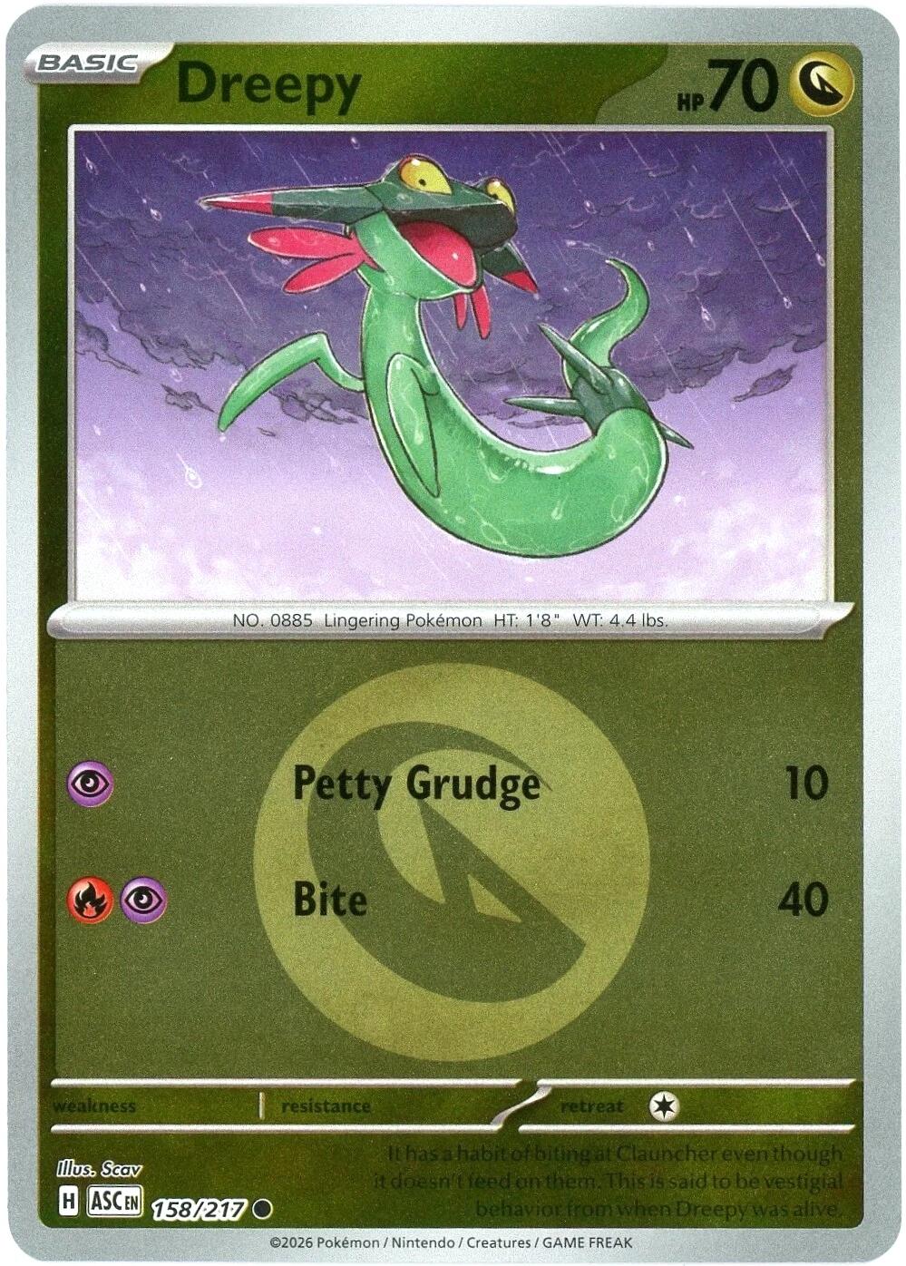 Dreepy (158/217) (Energy Symbol Pattern) [Mega Evolution: Ascended Heroes] | Exor Games Truro