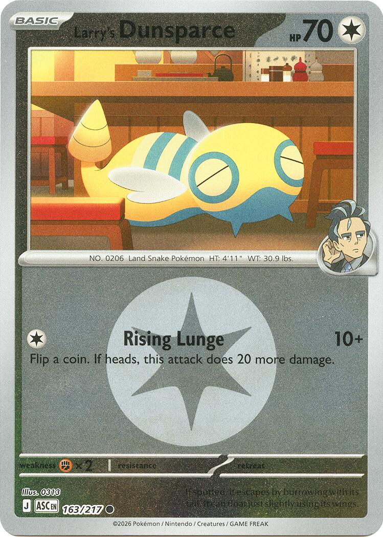 Larry's Dunsparce (163/217) (Energy Symbol Pattern) [Mega Evolution: Ascended Heroes] | Exor Games Truro