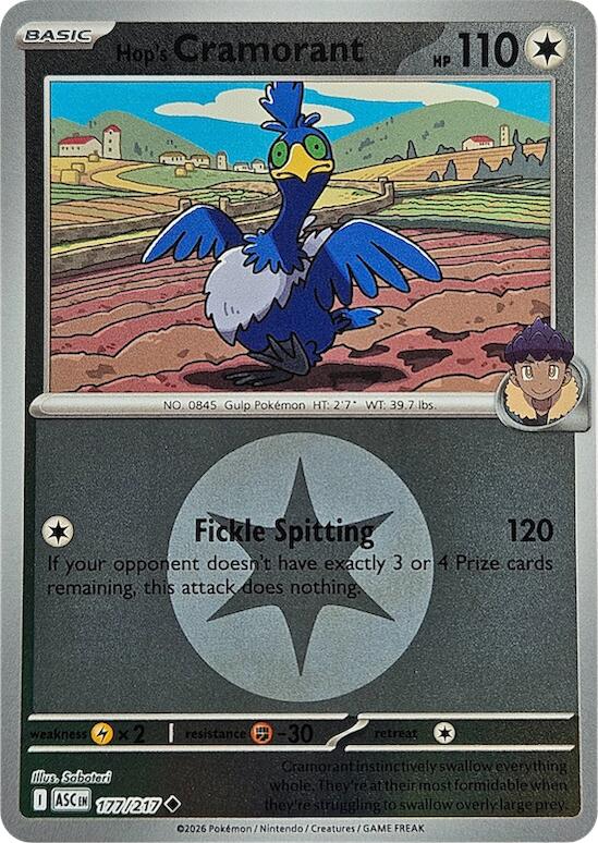 Hop's Cramorant (177/217) (Energy Symbol Pattern) [Mega Evolution: Ascended Heroes] | Exor Games Truro