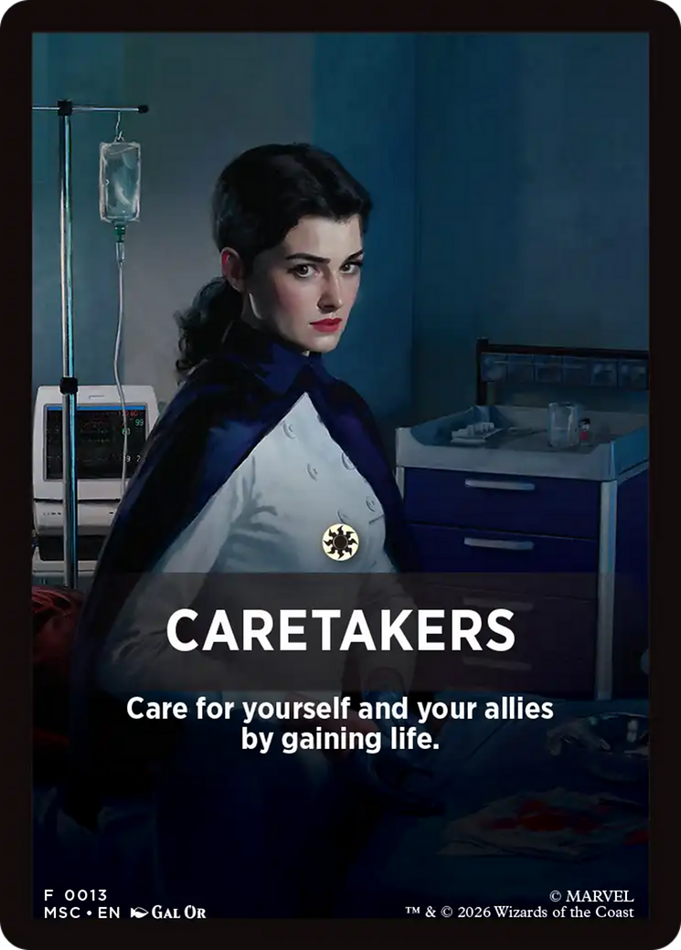 Caretakers Theme Card [Marvel Super Heroes Commander] | Exor Games Truro
