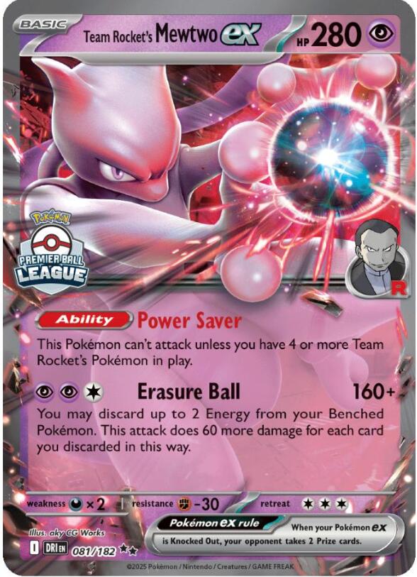 Team Rocket's Mewtwo ex (081/182) [League & Championship Cards] | Exor Games Truro