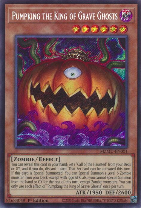 Pumpking the King of Grave Ghosts [MZMU-EN001] Secret Rare | Exor Games Truro