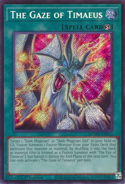 The Gaze of Timaeus [MZMU-EN013] Secret Rare | Exor Games Truro